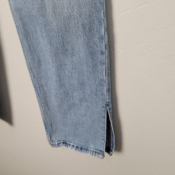 Abercrombie & Fitch Size 25S The 90s Straight Ultra High Rise Jeans Side Slits - Picture 10 of 13